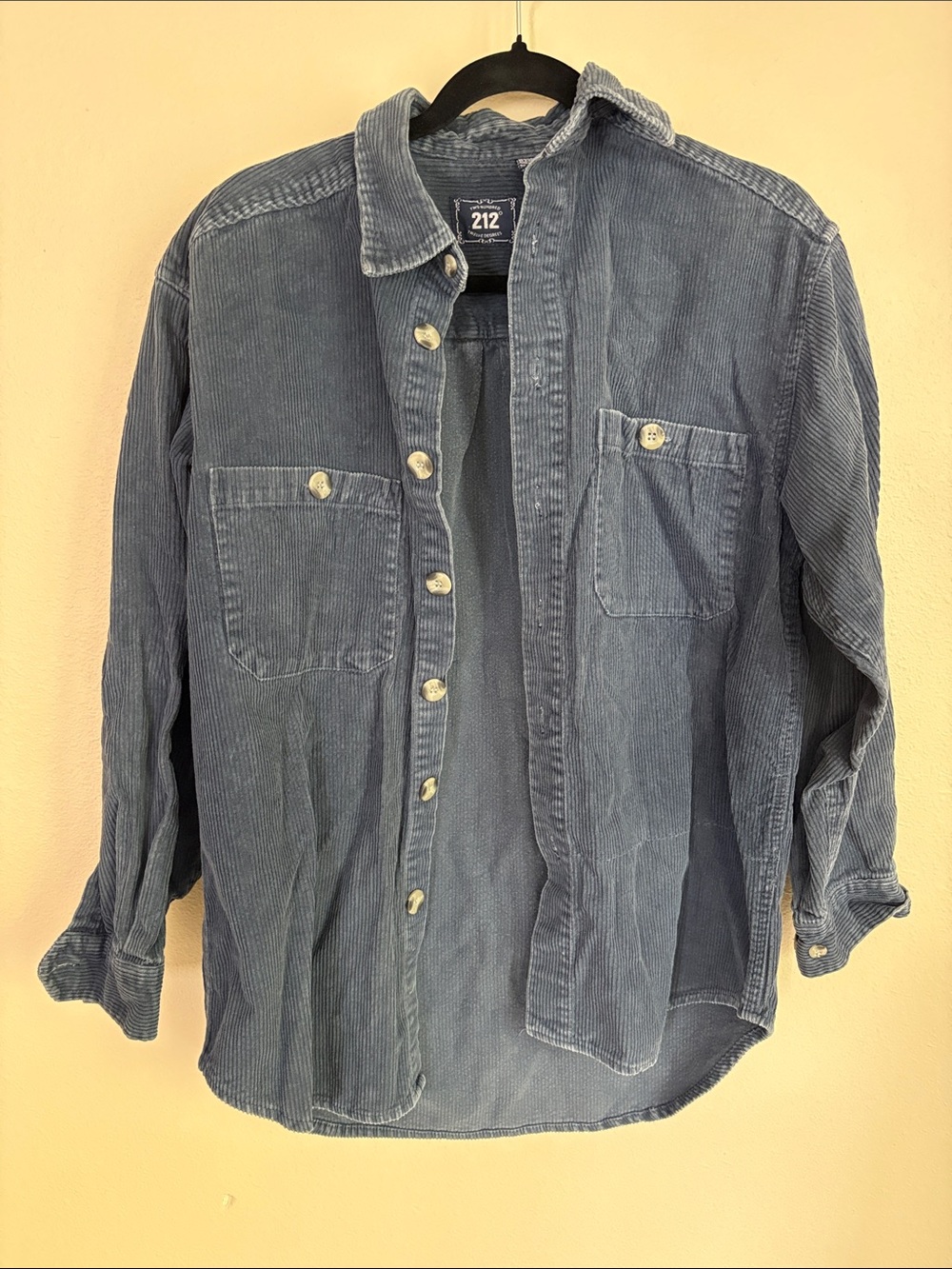 212 Men’s Lightweight Blue Corduroy Shirt Jacket